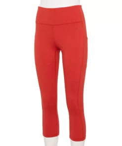 Tek Gear® Women' Legging Pocket Ultrastretch High-Waisted Capri -Tek Gear store 5660787 Cranberry Kiss