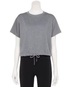 Tek Gear® Women' Top Fleece Stretch Cinched-Waist -Tek Gear store 5661373 Smokey Slate