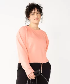 Tek Gear® Women' Top Fleece Stretch Cinched-Waist -Tek Gear store 5661474 Strawberry Cake