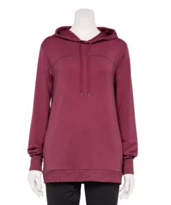 Tek Gear® Women' Tunic French Terry Hooded -Tek Gear store 5662058 Night Sangria