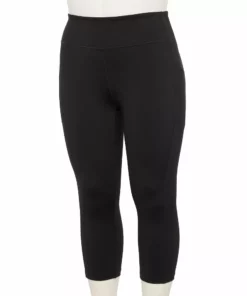 Tek Gear® Legging Plus Size Pocket Ultrastretch High-Waisted Capri -Tek Gear store 5663102 Black