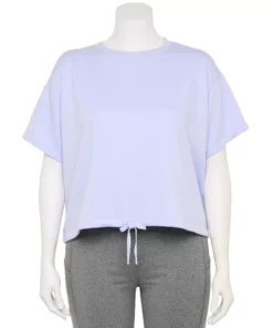 Tek Gear® Top Fleece Plus Size Stretch Cinched-Waist 12 Tek Gear® Top Fleece Plus Size Stretch Cinched-Waist -Tek Gear store 5663601 Ava Lavender