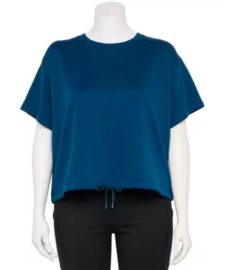 Tek Gear® Top Fleece Plus Size Stretch Cinched-Waist 14 Tek Gear® Top Fleece Plus Size Stretch Cinched-Waist -Tek Gear store 5663601 Blue Crayon