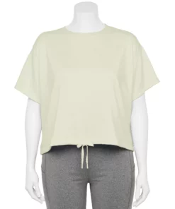 Tek Gear® Top Fleece Plus Size Stretch Cinched-Waist