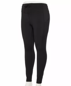 Tek Gear® Legging Plus Size Pocket Running Ultrastretch 11 Tek Gear® Legging Plus Size Pocket Running Ultrastretch -Tek Gear store 5664541 Black