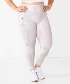Tek Gear® Legging Plus Size Pocket Running Ultrastretch 13 Tek Gear® Legging Plus Size Pocket Running Ultrastretch -Tek Gear store 5664541 White Stripe