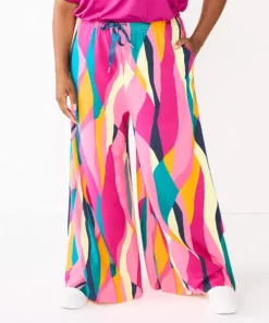 Palazzo Tek Gear® Pant Plus Size -Tek Gear store 5664810 Pink Abstract