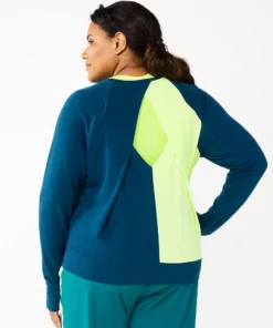 Tek Gear® Tee Long-Sleeve Plus Size Keyhole Back -Tek Gear store 5664890 ALT