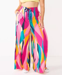 Women's Tek Gear® Palazzo Pants -Tek Gear store 5665055 Pink Abstract