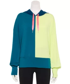 Tek Gear® Women' Hoodie Cropped French-Terry -Tek Gear store 5665099 Night Life Teal