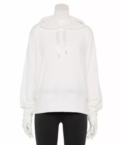 Tek Gear® Women' Hoodie Cropped French-Terry -Tek Gear store 5665099 White