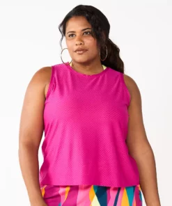 Tek Gear® Tank Plus Size Cinched-Back 10 Tek Gear® Tank Plus Size Cinched-Back -Tek Gear store 5667286 Fantasy Berry