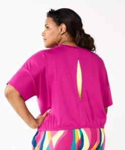 Tek Gear® Crop Top Plus Size Keyhole-Back 14 Tek Gear® Crop Top Plus Size Keyhole-Back -Tek Gear store 5667328 ALT