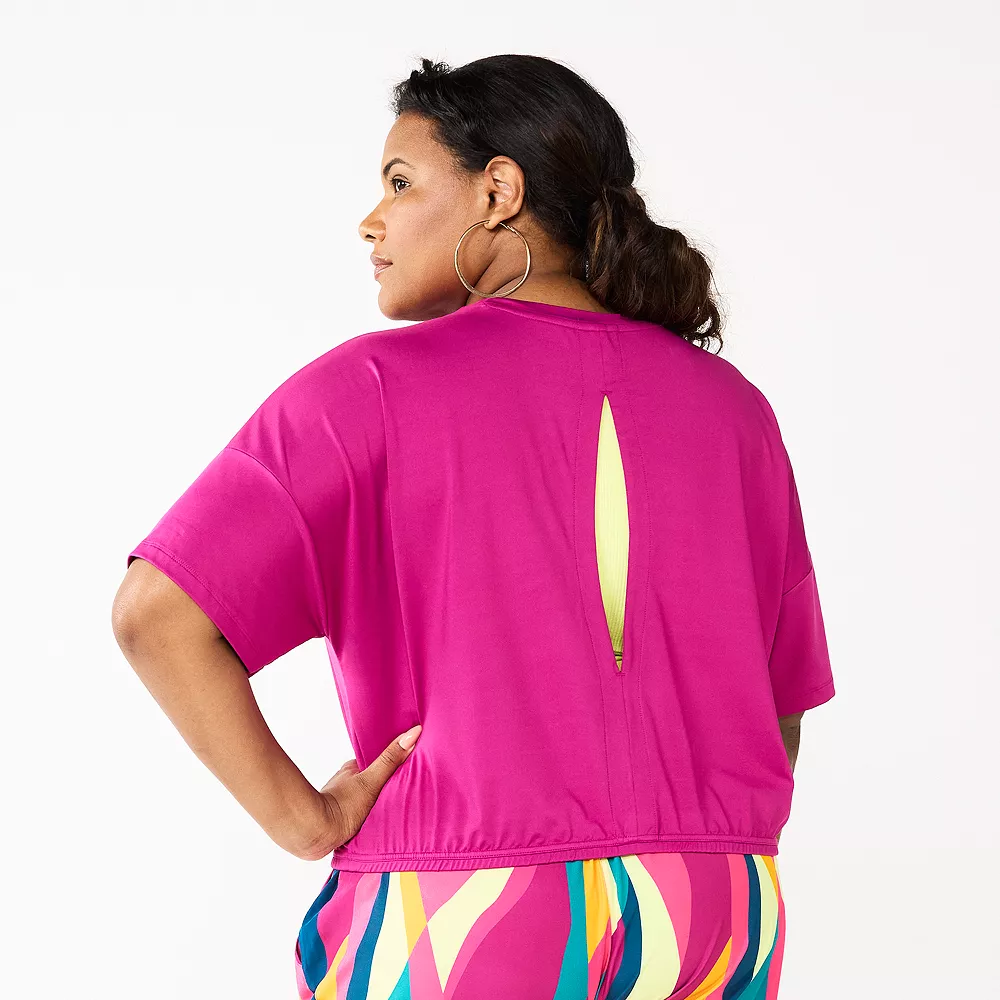 Tek Gear® Crop Top Plus Size Keyhole-Back 8 Tek Gear® Crop Top Plus Size Keyhole-Back - Image 6