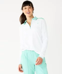 Tek Gear® Women' Golf Polo 1/4-Zip 10 Tek Gear® Women' Golf Polo 1/4-Zip -Tek Gear store 5670965 White Shy Green