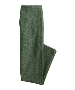 Tek Gear® Women' Legging 7/8 High-Waisted Adaptive -Tek Gear store 5671075 Green Leopard