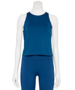 Tek Gear® Women' Running Tank Crop -Tek Gear store 5671512 Blue Crayon