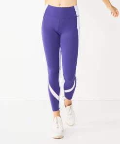 Tek Gear® Women' Legging 7/8 Ultrastretch Colorblock -Tek Gear store 5674432 Purple Colorblock