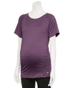 Maternity Tek Gear® Workout Tee -Tek Gear store 5913951 Grape Grenache