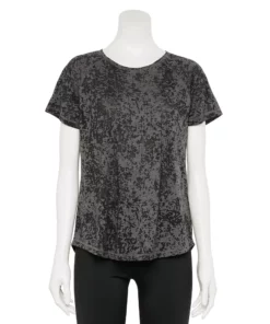 Tek Gear® Women' Tee Core Raglan -Tek Gear store 5942070 Black Burnout