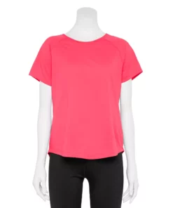 Tek Gear® Women' Tee Core Raglan -Tek Gear store 5942070 Fanatic Pink