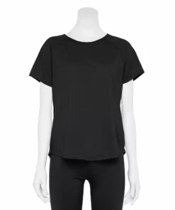 Tek Gear® Women' Tee Core Raglan -Tek Gear store 5942070 Mineral Black