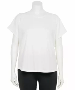 Tek Gear® Tee Plus Size Core Raglan -Tek Gear store 5942095 Modern White