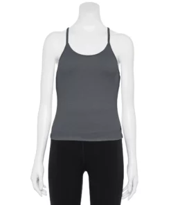 Tek Gear® Women' Tank Brushed Strappy -Tek Gear store 5983577 Charcoal