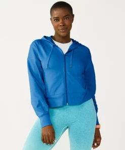 Tek Gear® Women' Jacket Zip-Up Terry Crop French